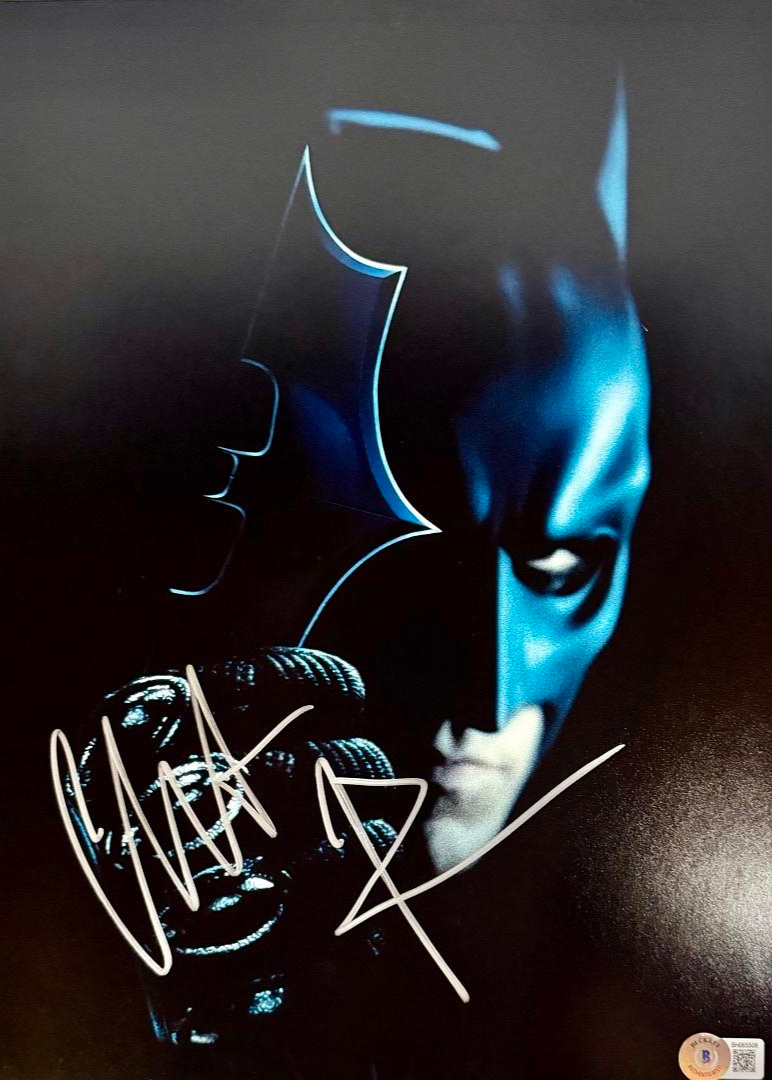Christian Bale Signed 11x14 Photo (Batman Dark Knight) - Beckett COA #03